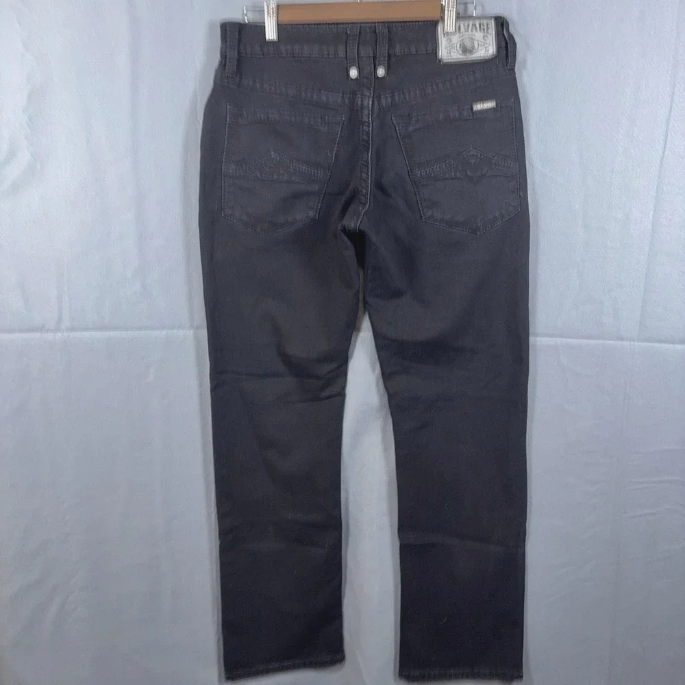 Salvage Supply Co Jeans Mens 31R (31x31) Black Mayhem Straight Reg Fit Y2K - Picture 2 of 10